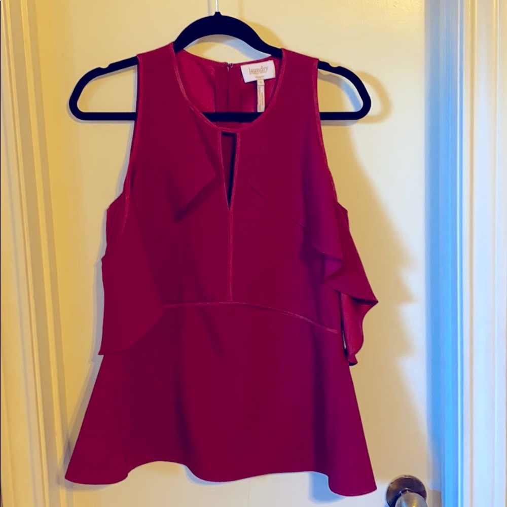 Deep red professional top Laundry by Shelly Seagal